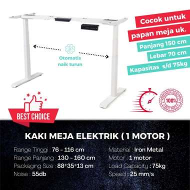 Kaki Meja Elektrik Adjustable Electric Working Gaming Desk / Meja Listrik Pintar Ketinggiannya bisa 