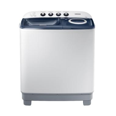 Samsung WT75H3210MB SE Twin Tub Mesin Cuci 2 Tabung - Light Grey Trade-In + Plus Instalasi 5M Hitam 