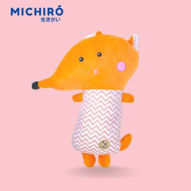 Michiro Boneka Mainan Rubah Fox Plush Lembut Lucu Orange