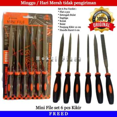 KIKIR GAGANG KARET FREED MINI FILE SET 6 PCS ALAT KIKIR EMAS