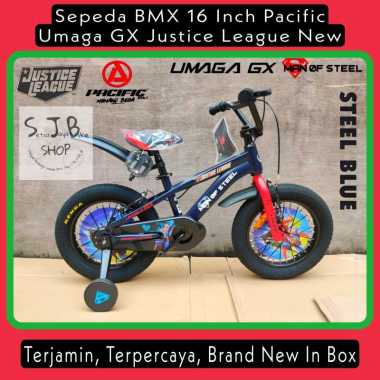 Sepeda Anak BMX 16 Inch PACIFIC UMAGA GX JUSTICE LEAGUE New Steel Blue