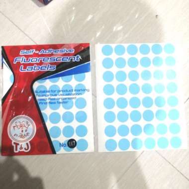 LABEL TOM JERRY 117 bulat BIRU dia 22mm