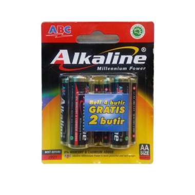 Baterai Abc Alkaline AA isi 6 battery AA