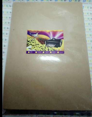 label kraft coklat folio ( F4 ) ( gold bird )