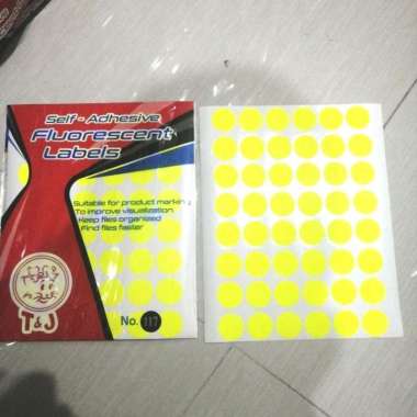 label tom jerry 117 bulat KUNING dia 22mm
