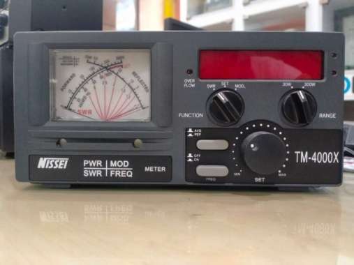 NISSEI TM-4000X CROSS-NEEDLE SWR/POWER METER + FC 1.6-150MHZ 30/300W
