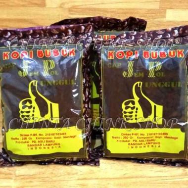 Kopi bubuk Cap Jempol Unggul (JP) Asli Lampung 225g