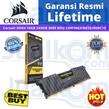 CORSAIR DDR4 16GB (2X8GB) 3600 MHz CMK16GX4M2D3600C18 RESMI