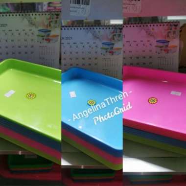 Nampan Plastik Kotak Tantos 5551 - Nampan Plastik Warna Hijau