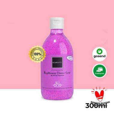 Scarlett Whitening Shower Scrub Pomegrante