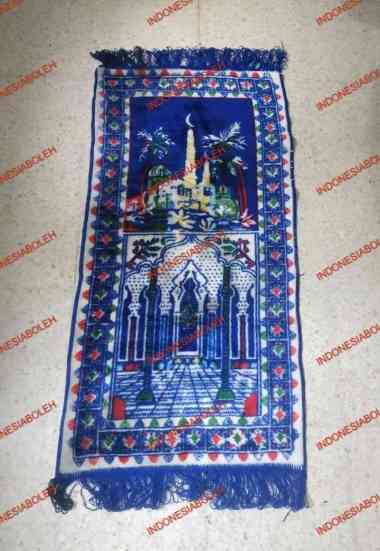 Sajadah Turki Tebal Bulu Biru