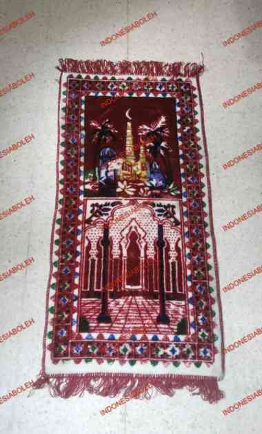 Sajadah Turki Tebal Bulu Merah