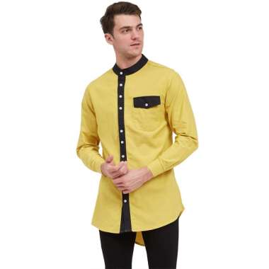 VM Gamis Pria Baju Koko Muslim Panjang Gamis Pakistan Kuning L