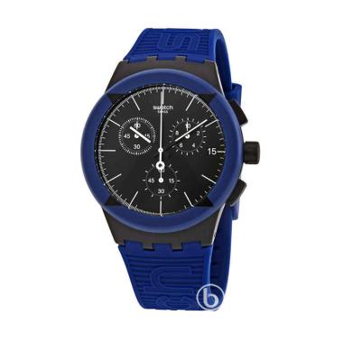 Swatch X-District Chronograph Swiss Made Original Jam Tangan Pria - Dark Blue [418-SUSB] Dark Blue