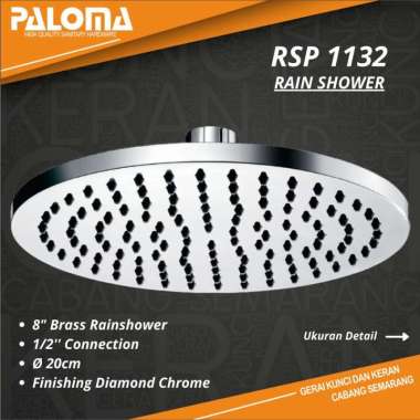 PALOMA RSP 1132 RAIN SHOWER / KEPALA HOWER 8" CHROME