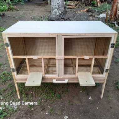 Kandang Burung Merpati Dara 2 Pintu Minimalis Bahan Kayu