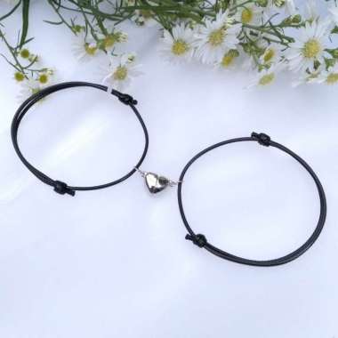 OEM RB-K67 Gelang Couple Magnet Fashion Wanita Pria 2PCS Gelang Tali Persahabatan Anyaman Gelang Etn