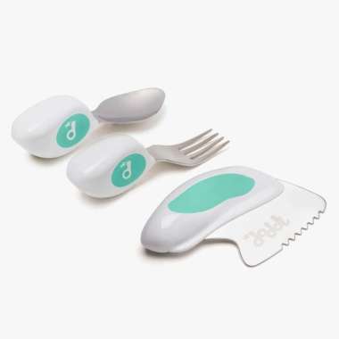 doddl Chldrens Spoon, Fork & Knife Set - Aqua
