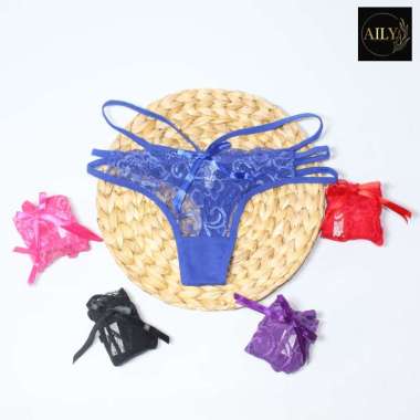 Aily NA43 Celana Dalam Wanita G-String - Warna Random 3pcs
