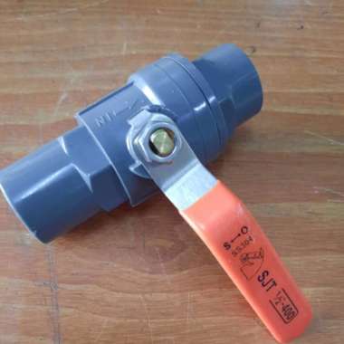 Stop Kran / Ball Valve PVC Gagang Besi 1/2" SJT