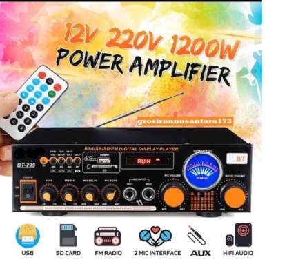 Power amplifier Fleco BT-299 Ac dan DC Ampli Bluetooth BT 299