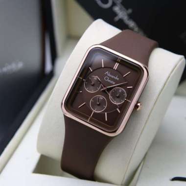 Jam Tangan Wanita Alexandre Christie AC2744 AC 2744 Brown Original