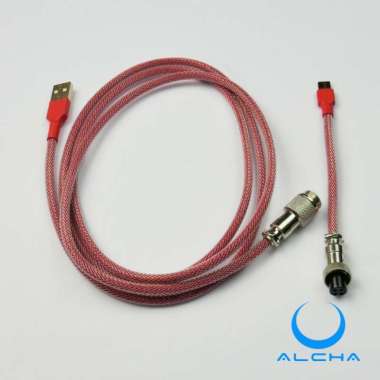 ALCHA CABLE USB TYPE C RED AVIATOR JOINT MECHANICAL KEYBOARD KABEL