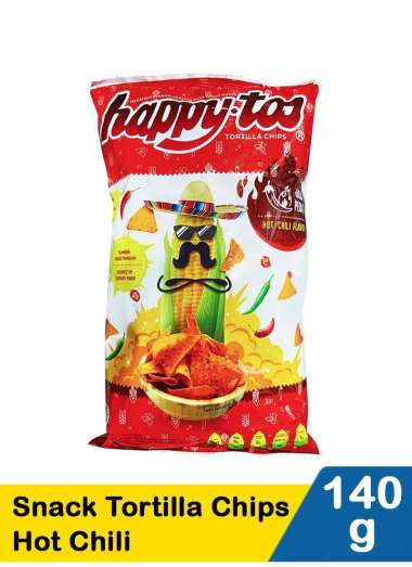 Happytos Snack Tortilla Chips Hot Chili 140G