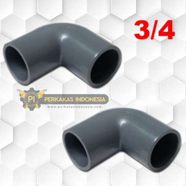 Sambungan Pipa Knie PVC 3-4 Inch Alat Penyambung Pipa Plastik Model Bengkok L Soket Sambung Pipa Par