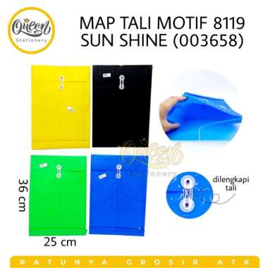 1 PCS MAP TALI MOTIF 8119 SUN SHINE / AMPLOP TALI / MAP PLASTIK (003658)