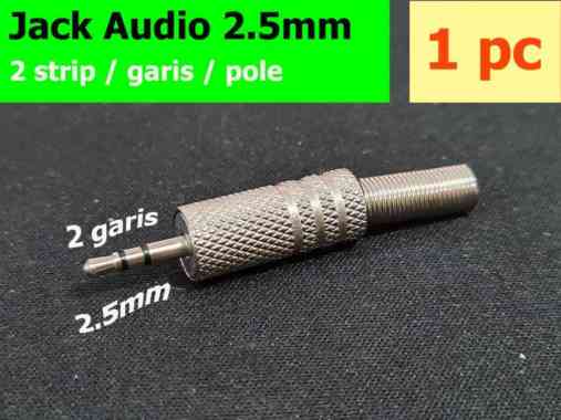 Jack Conion Mini Stereo 2.5mm Besi Metal Audio 2,5 mm Buntut Per Aux silver