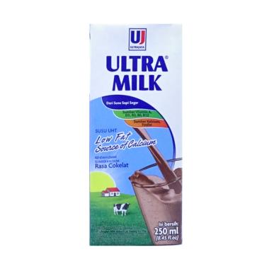 Promo Harga Ultra Milk Susu UHT Low Fat Coklat 250 ml - Blibli