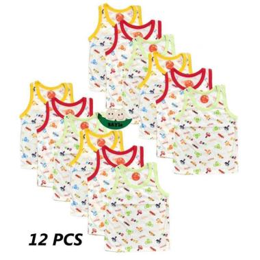 Bayie - 12 Pcs Kaos Singlet / Kutung Bayi/Anak Motif Cars Agree Kids Cars L