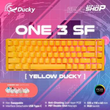 Ducky One 3 Keyboard Mekanik Full Size Pink Cherry MX Blue