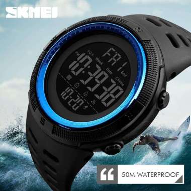 Jam Tangan Digital Pria Men Watch SKMEI DG1251 1251 Hitam Biru