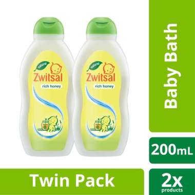 Zwitsal Natural Milky Baby Bath Rich Honey [200 mL/Twinpack]