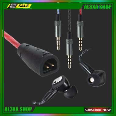 Btm Kabel Headset Earphone Pengganti Diy Ie8 Ie80 Ie800-Blue