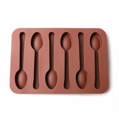Chocolate Mould Cake Baking Biscuit DIY Spoon Manual Silicone edible spoon party