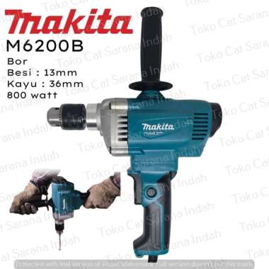 MAKITA M6200B MESIN BOR TANGAN 13MM VARIABLE SPEED 13 MM M 6200B alat bor tangan bor kayu bor tembok