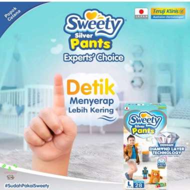 Promo Harga SWEETY Silver Pants L28 28 pcs - Blibli