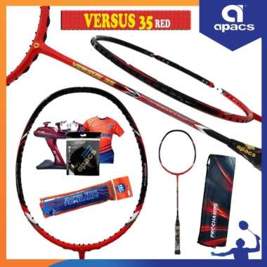 APACS VERSUS 35 RAKET BADMINTON ORIGINAL PAKET 1 RED BLACK