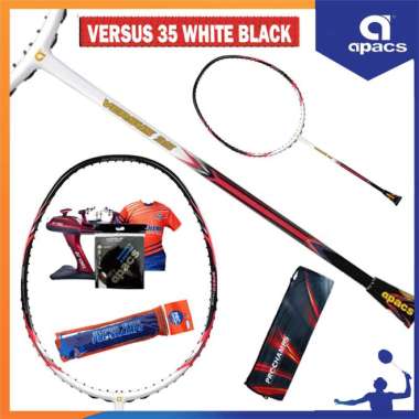 APACS VERSUS 35 RAKET BADMINTON ORIGINAL PAKET 1 WHITE BLACK