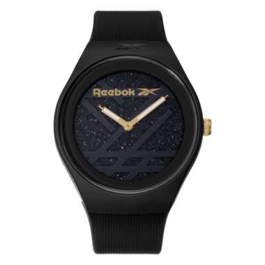 Reebok Sparkle Run 2.0 Glitter Rubber Strap Original Jam Tangan Wanita Full Black