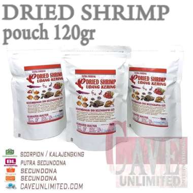 Udang kering makanan pakan reptile kura kura air brazil ikan