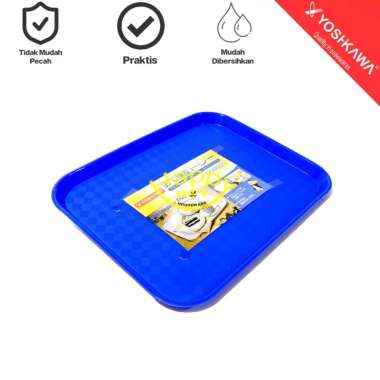 YOSHIKAWA NAMPAN/ BAKI SEGI RESTORANT PLASTIK 35X27CM VARIAN WARNA Biru