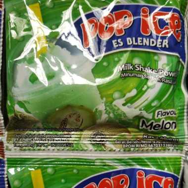 Pop ice Es Blender (Rasa Buah) 25gr. isi 10sachet/rcg. (Popice) Melon