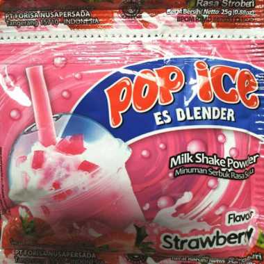 Pop ice Es Blender (Rasa Buah) 25gr. isi 10sachet/rcg. (Popice) Strawberry