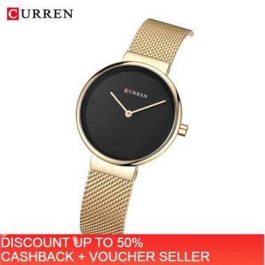 CURREN 9016 - Promo Flash Sale Gratis Ongkir - Jam Tangan Wanita Analog - Stainless Steel Alloy Japa