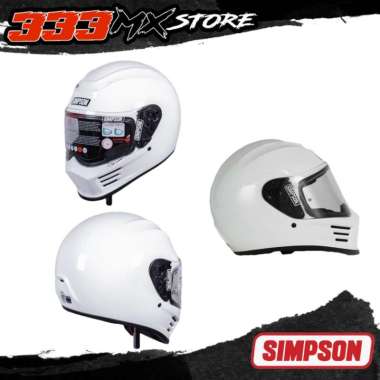 HELM SIMPSON SPEED BANDIT WHITE HELM FULL FACE SIMPSON SPEED BANDIT M