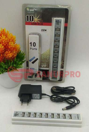 USB HUB 2. 10 PORT PLUS ADAPTOR